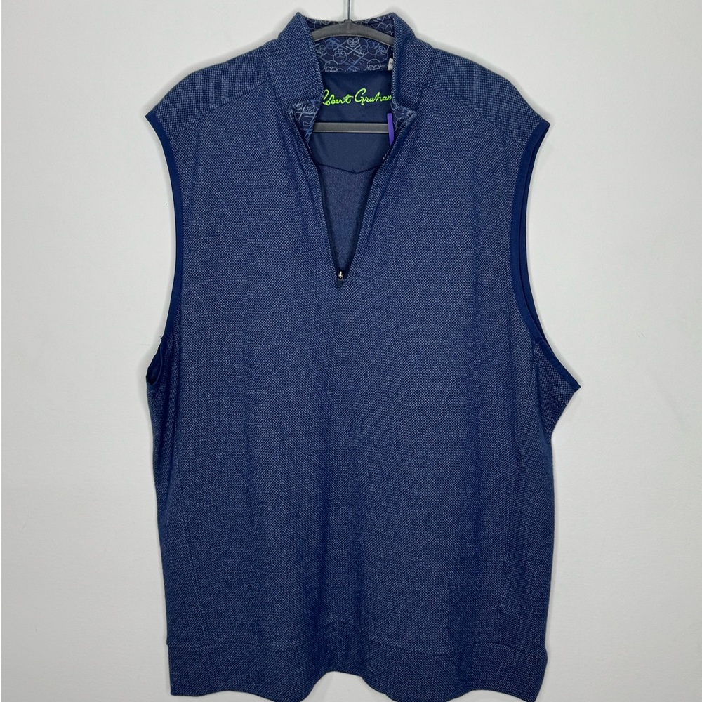 Robert Graham Treviso Vest Navy Blue Men’s XL